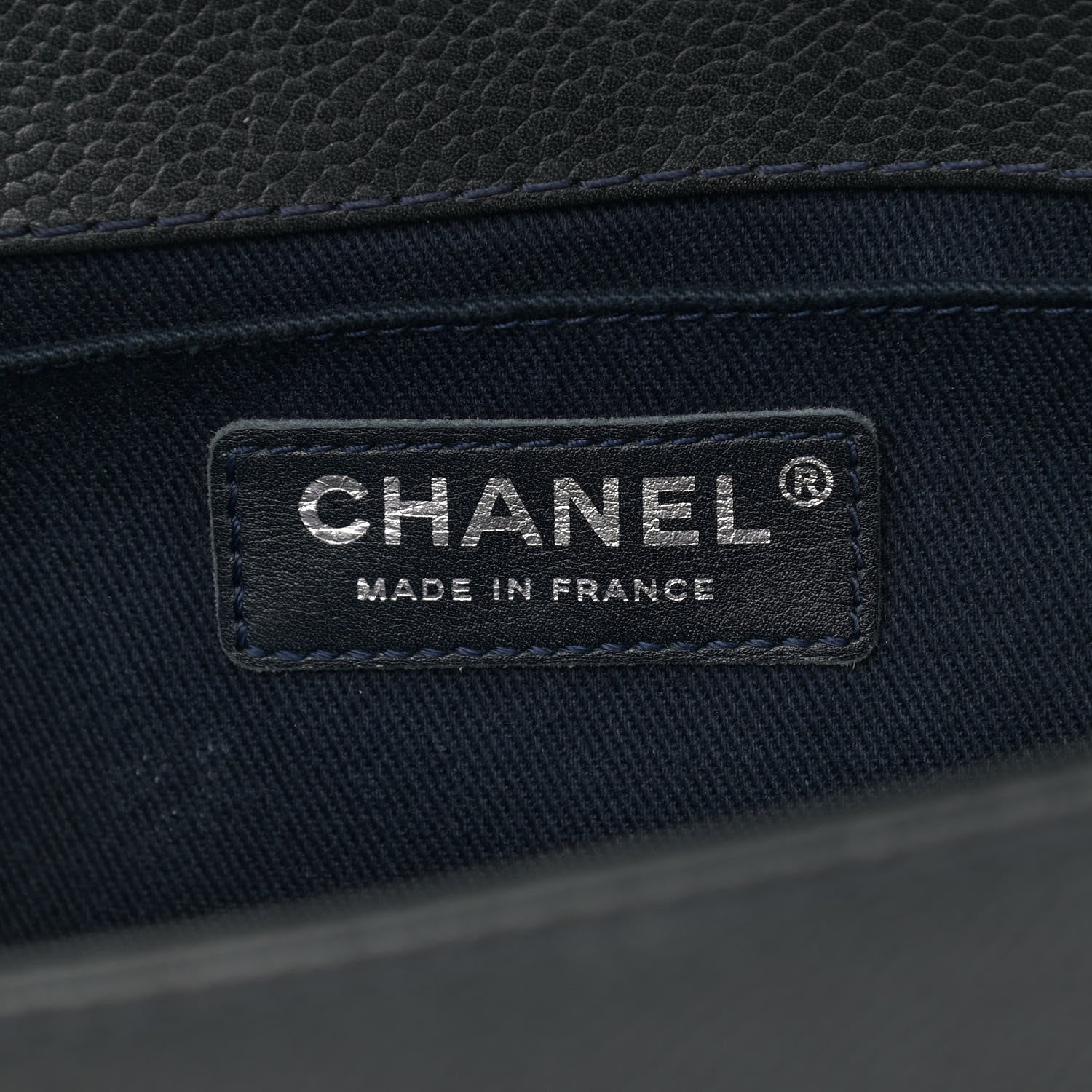 Chanel Caviar Stitched Medium Boy Flap Blue 6 of 10