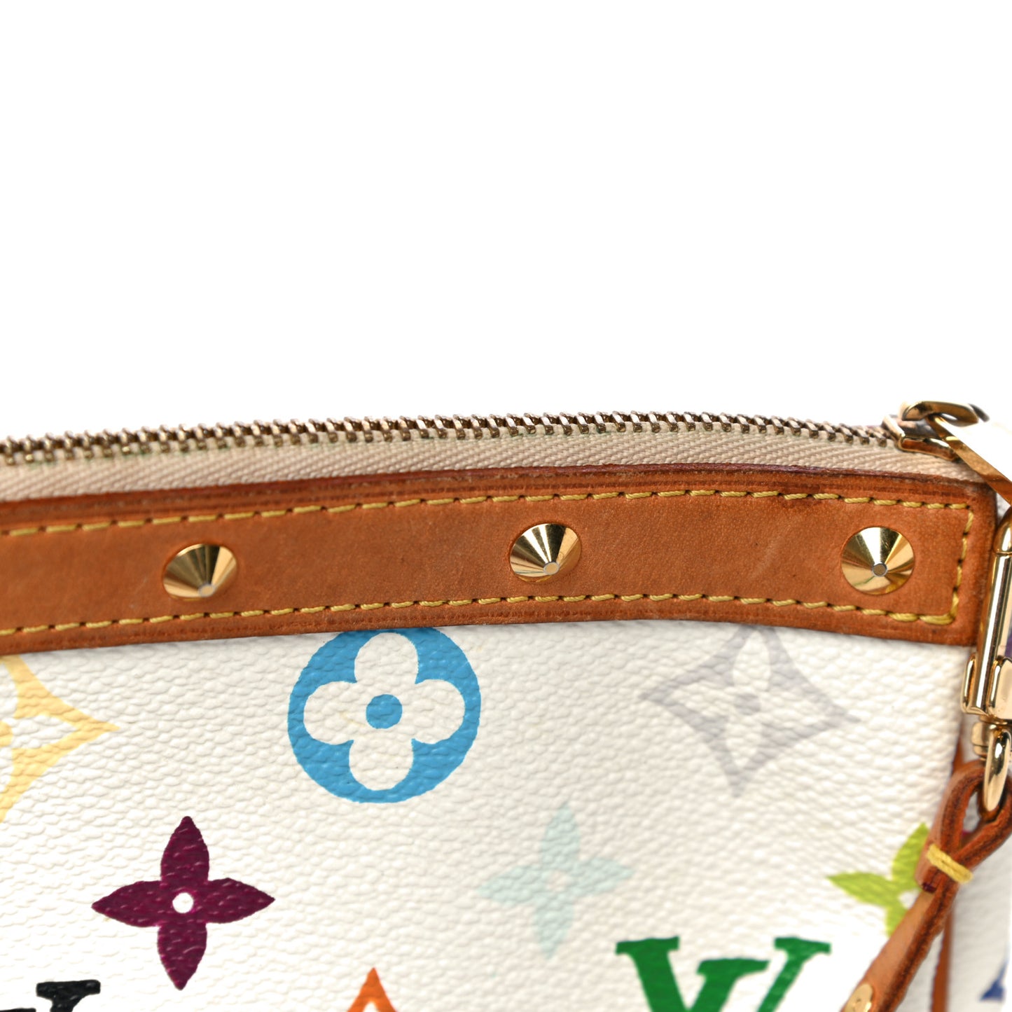 Monogram Multicolor Pochette Accessories White