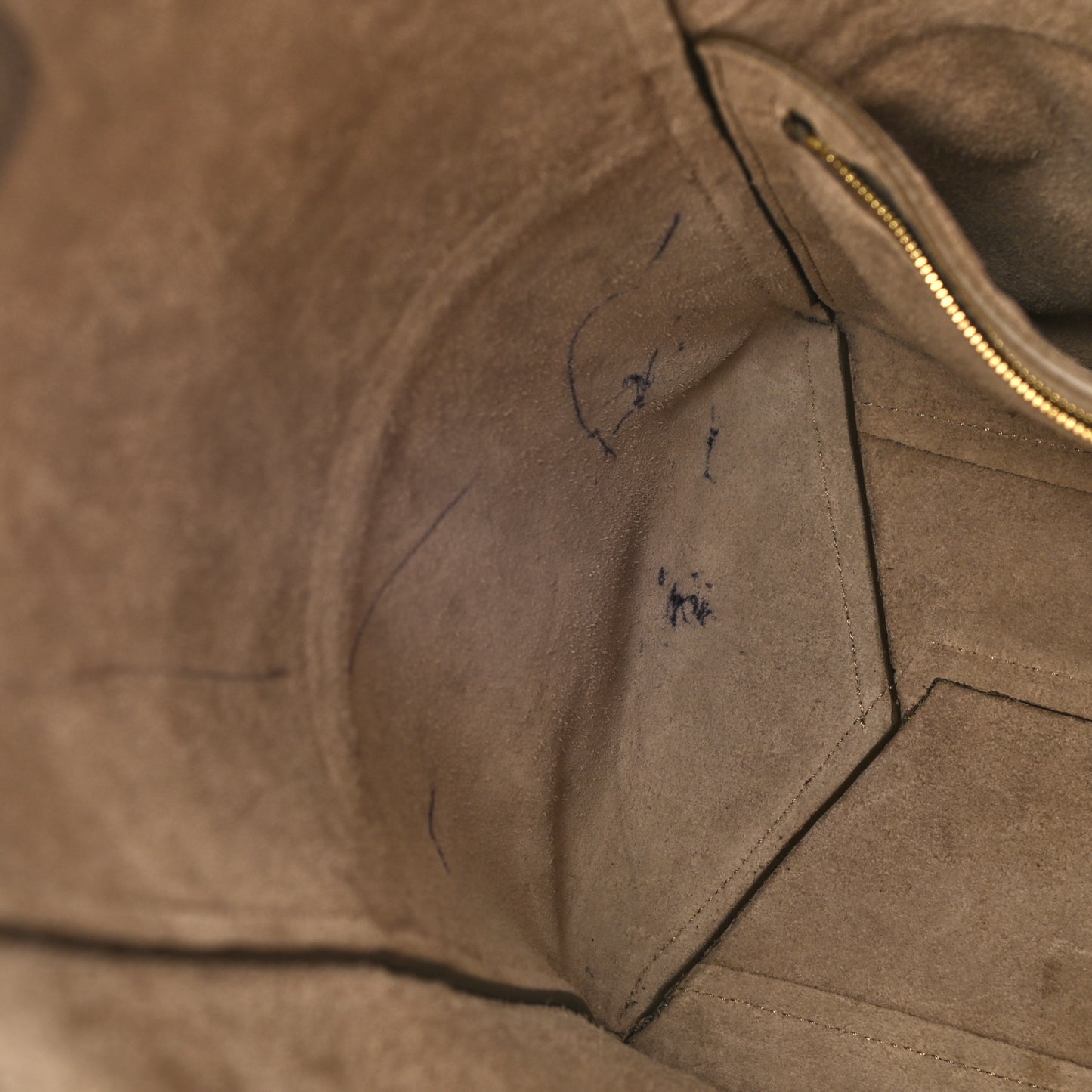 Soft Grained Calfskin Sangle Bucket Bag Taupe