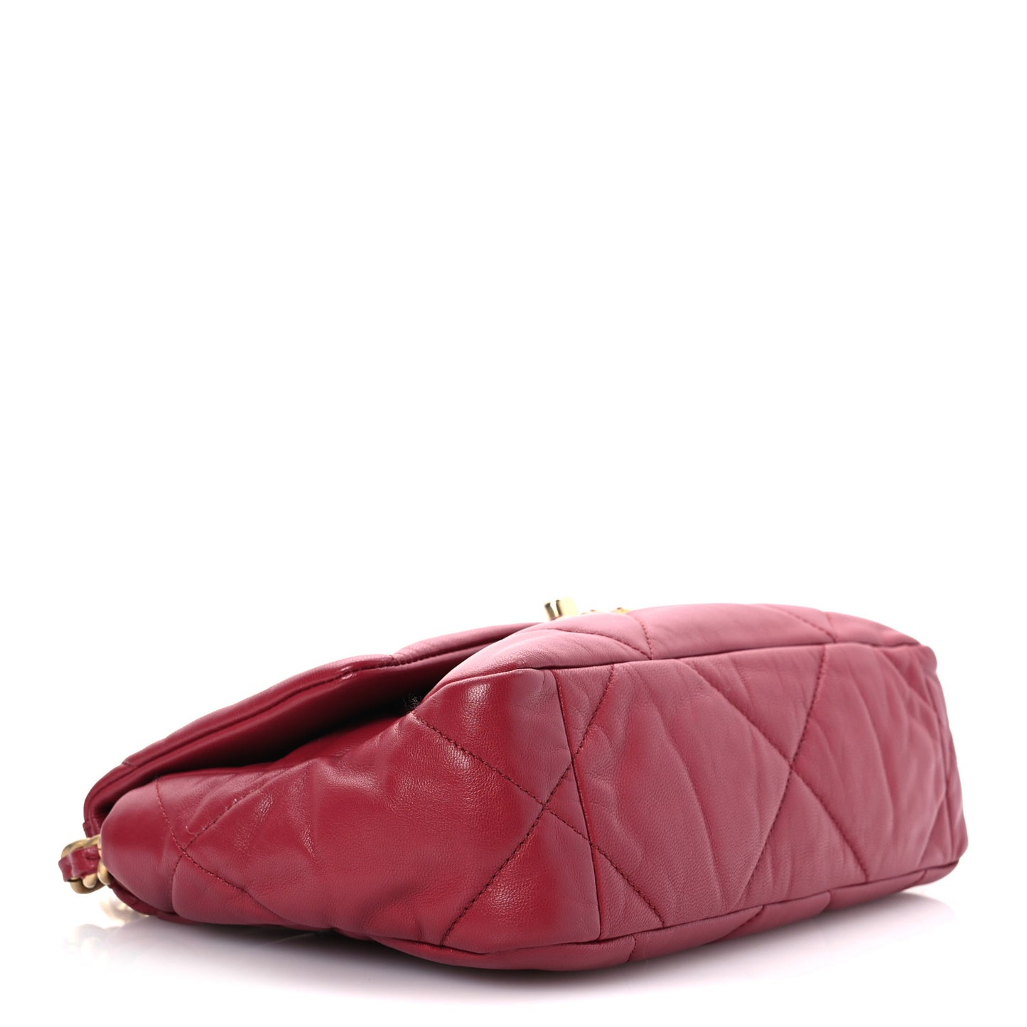 Goatskin Quilted Medium Chanel 19 Flap Red