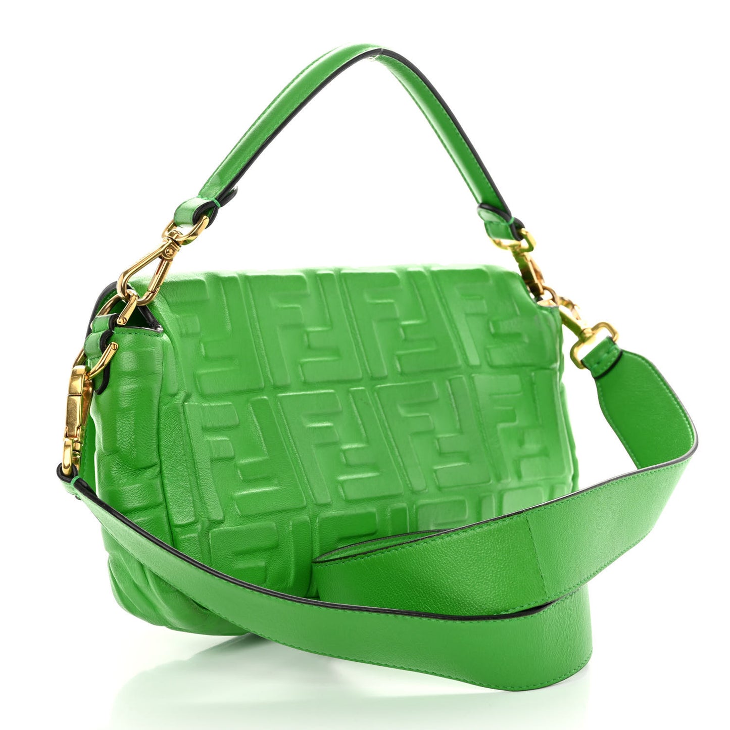 Nappa FF 1974 Embossed Baguette Tomatillo