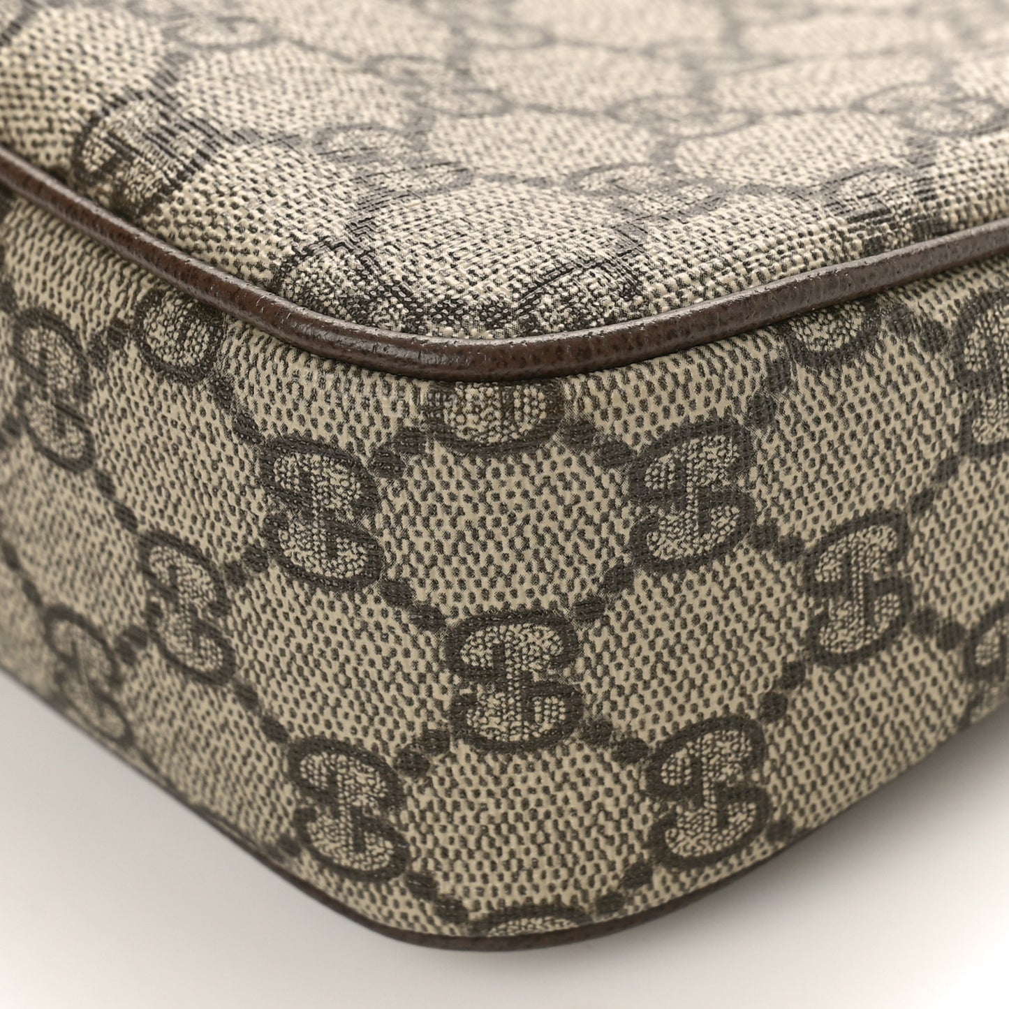 GG Supreme Monogram Textured Dollar Calfskin Web Small Ophidia GG Handbag Beige Ebony New Acero