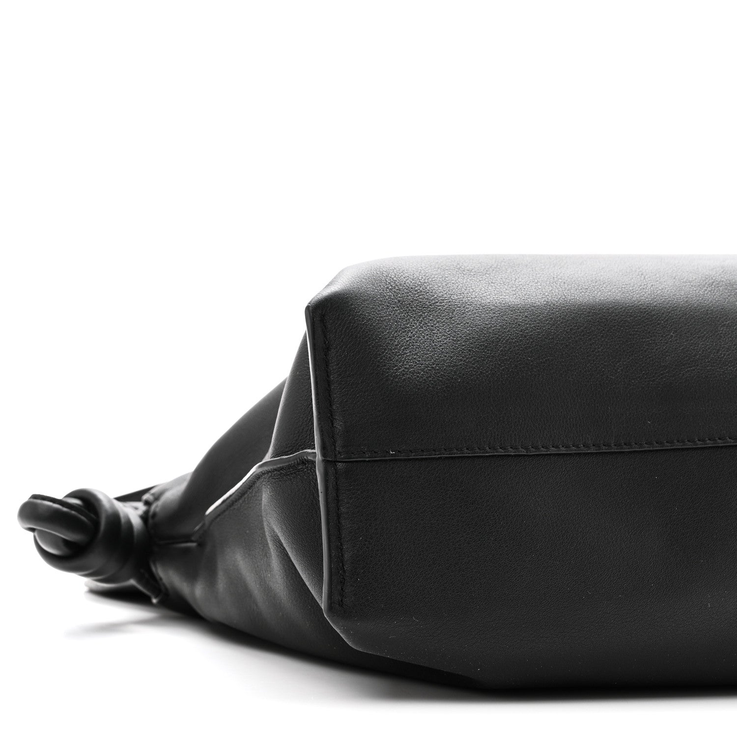 Loewe Nappa Calfskin Medium Flamenco Knot Clutch Black 8 of 9