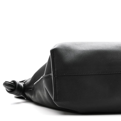 Loewe Nappa Calfskin Medium Flamenco Knot Clutch Black 8 of 9