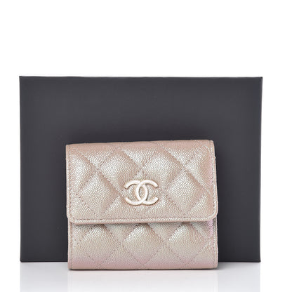 Chanel Iridescent Caviar Quilted Small Flap Wallet Beige 9 of 9