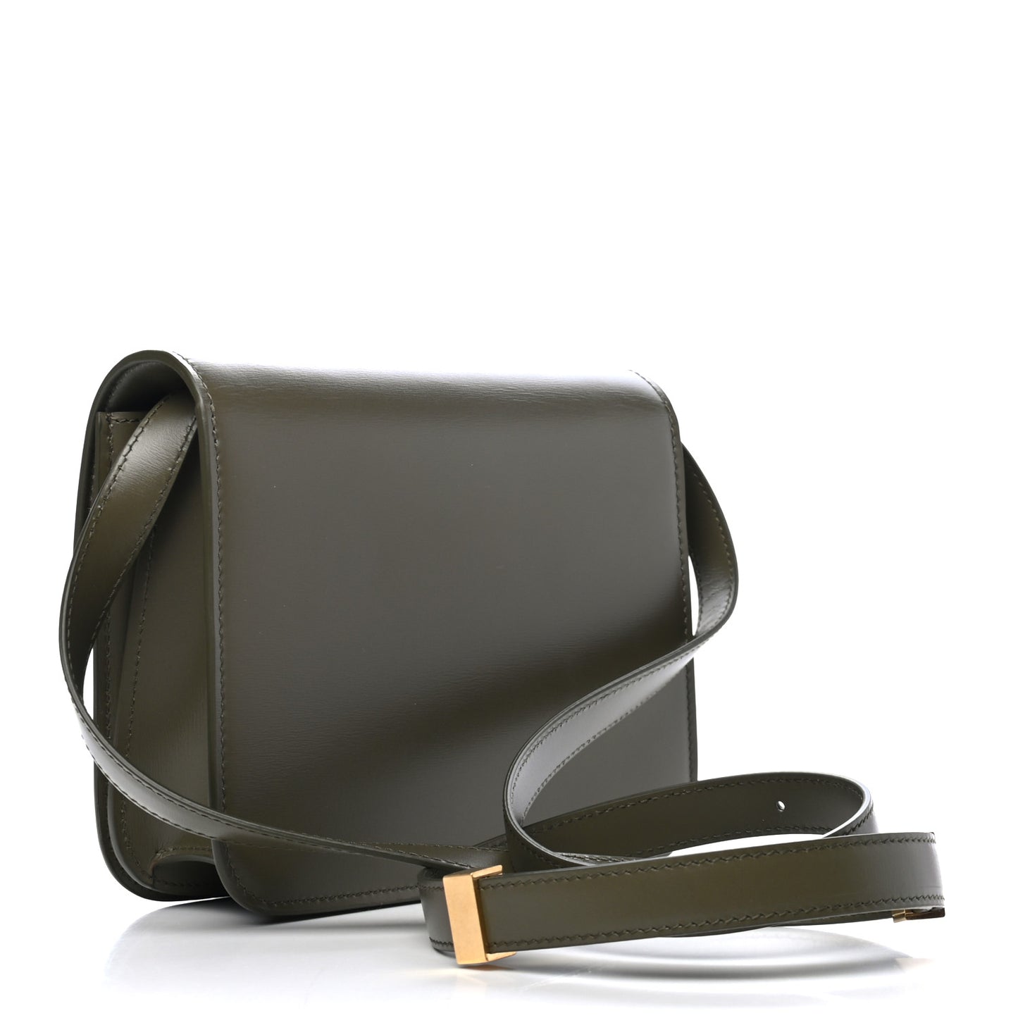 Box Calfskin Teen Classic Box Flap Bag Army Green