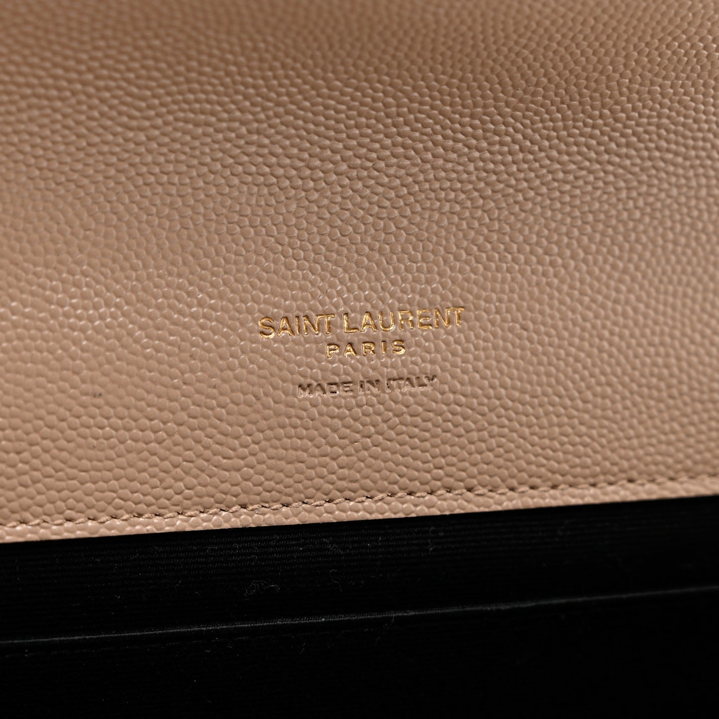 Grain De Poudre Textured Mixed Matelasse Triquilt Monogram Clutch Dark Beige