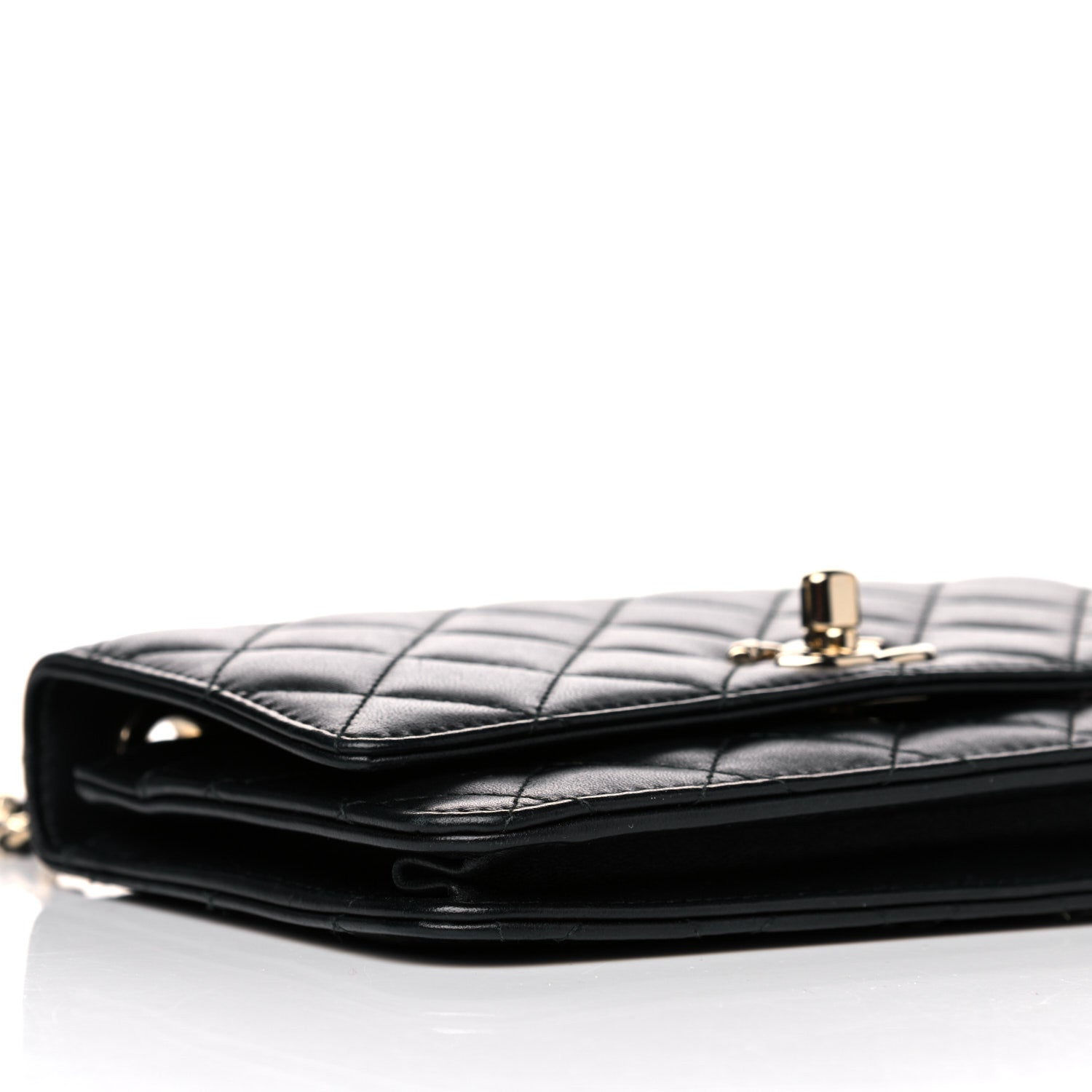 Chanel Lambskin Quilted Trendy CC Wallet On Chain WOC Black 9 of 16