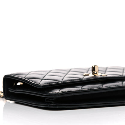 Chanel Lambskin Quilted Trendy CC Wallet On Chain WOC Black 9 of 16