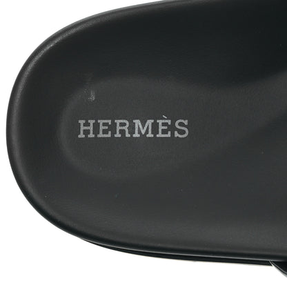 Hermes Calfskin Medor Studded Womens Chypre Sandals 39.5 Black 7 of 8