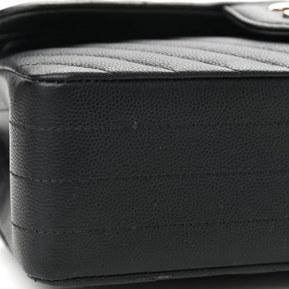 Chanel Caviar Chevron Quilted Small Double Flap Black 11 of 12