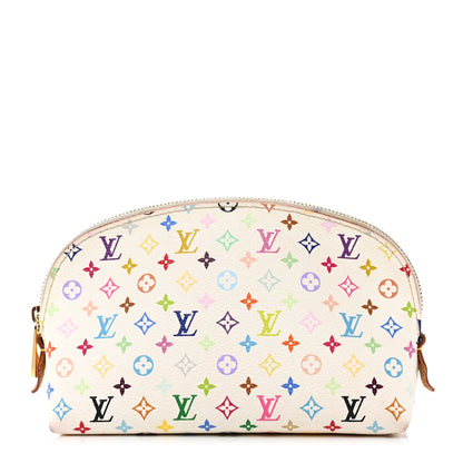 Louis Vuitton Monogram Multicolor Cosmetic Pouch White Litchi 1 of 8