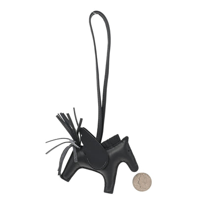 Hermes Milo Lambskin Grigri Rodeo Pegase Horse Bag Charm PM Ardoise 2 of 5