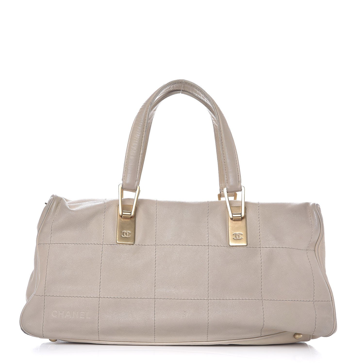 Chanel Calfskin Square Stitched Tote Ivory 1 of 15