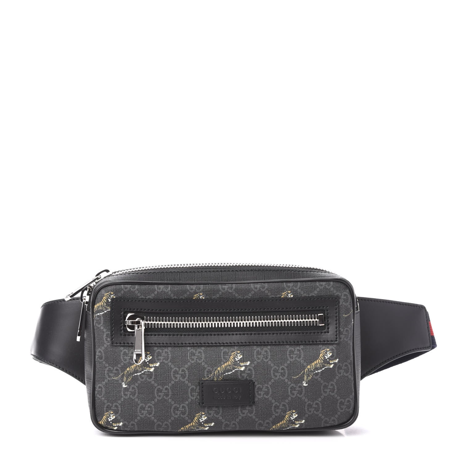 Gucci Soft GG Supreme Monogram Tigers Belt Bag Black Multicolor 1 of 11