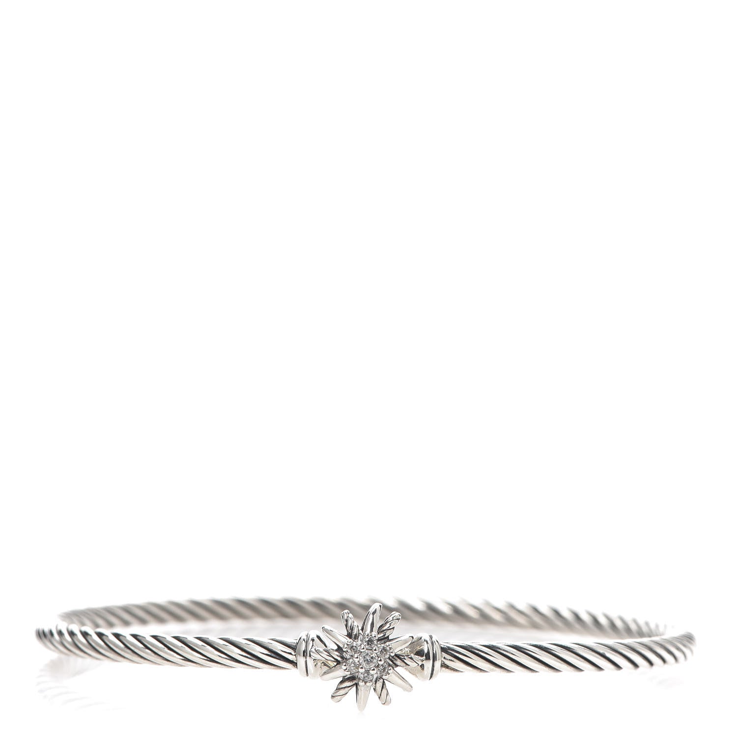 David Yurman Sterling Silver Diamond Starburst Bracelet 1 of 3