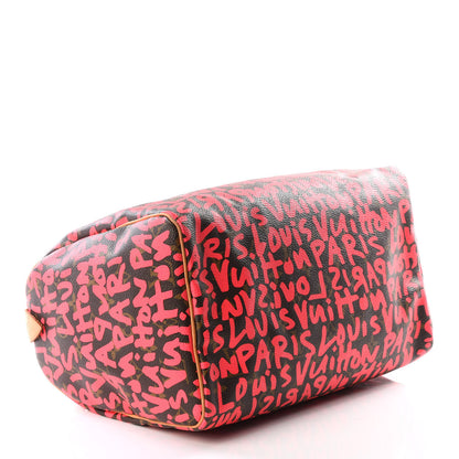 Louis Vuitton Monogram Graffiti Speedy 30 Fuchsia 3 of 11