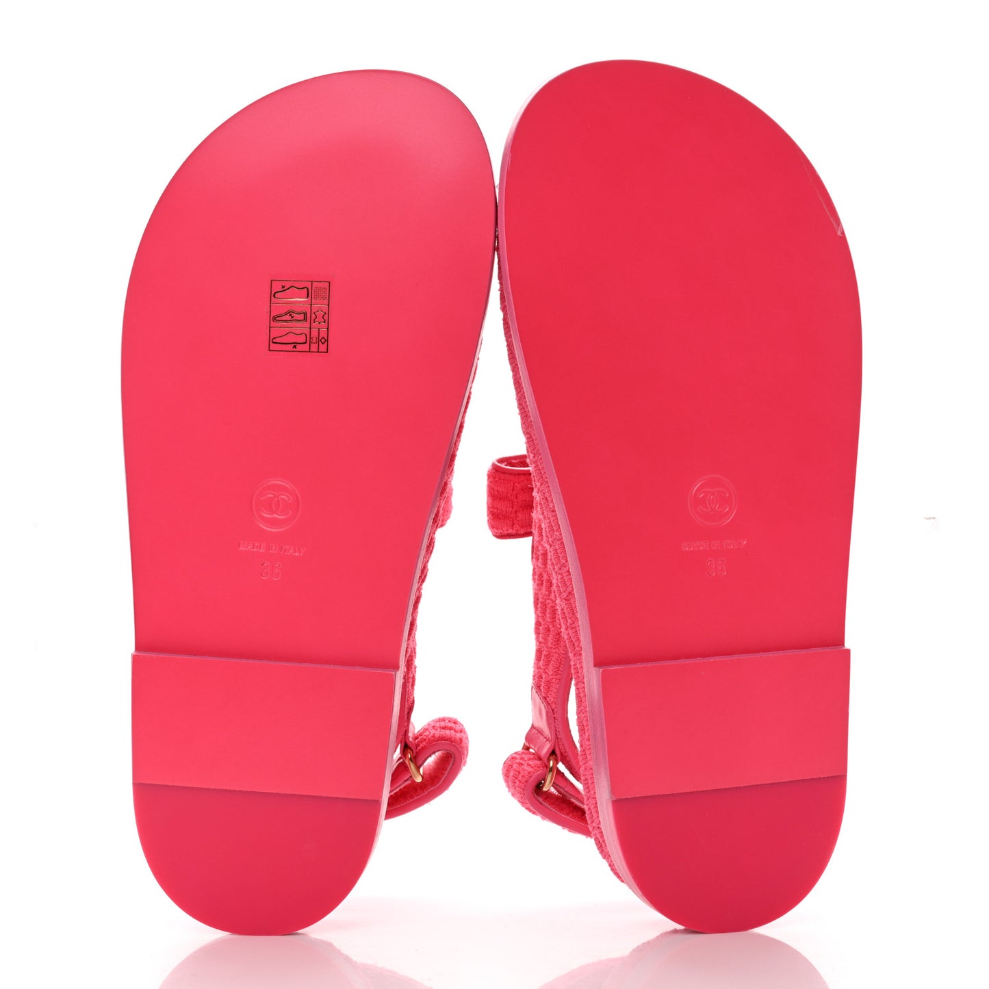 Knit Fabric Velcro Dad Sandals 36 Pink