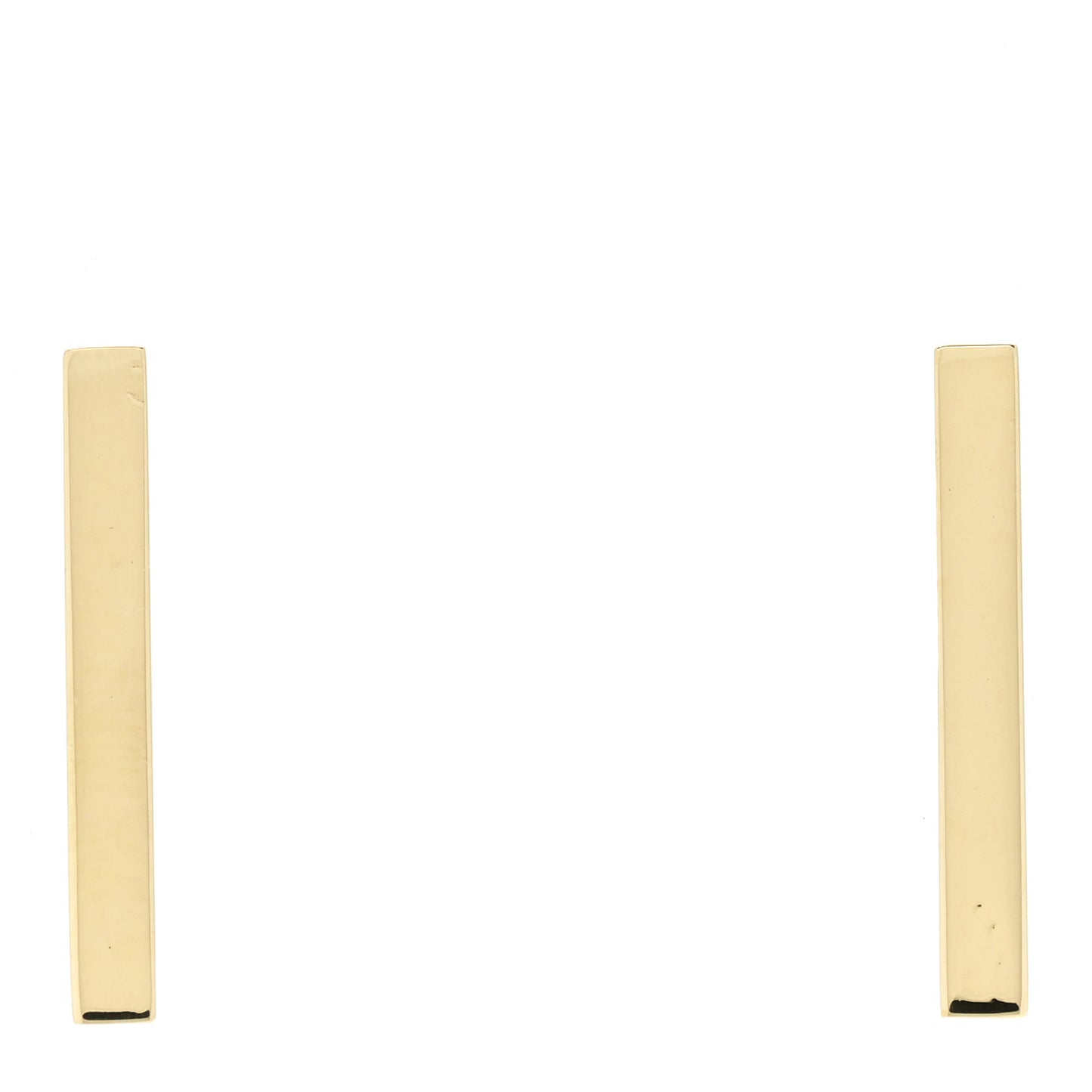 18K Yellow Gold Bar Stud Earrings