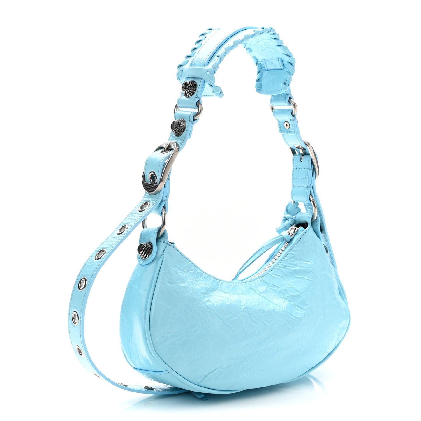 Agneau Arena Le Cagole Shoulder Bag XS Blue