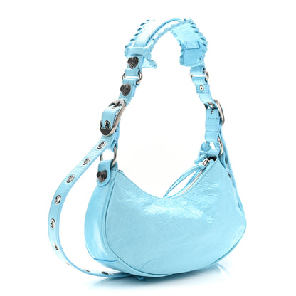Balenciaga Agneau Arena Le Cagole Shoulder Bag XS Blue 4 of 11