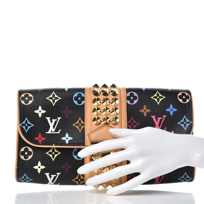 Louis Vuitton Monogram Multicolor Courtney Clutch Black 2 of 10