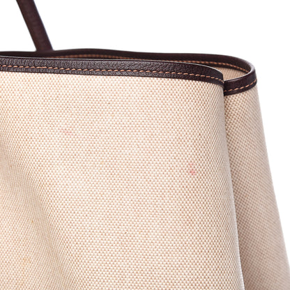 Hermes Toile Buffle Gala Garden Party Tote 49 GM Marron Fonce 11 of 15