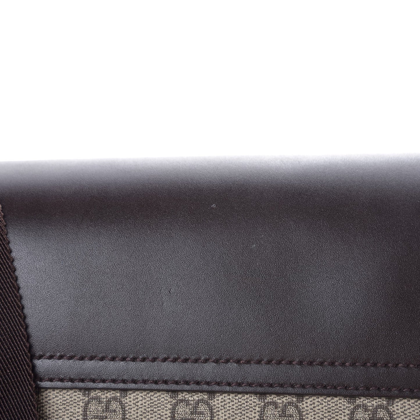 GG Supreme Monogram Selleria Calfskin Large Satchel Messenger Bag Beige Ebony Cocoa Dark Chocolate