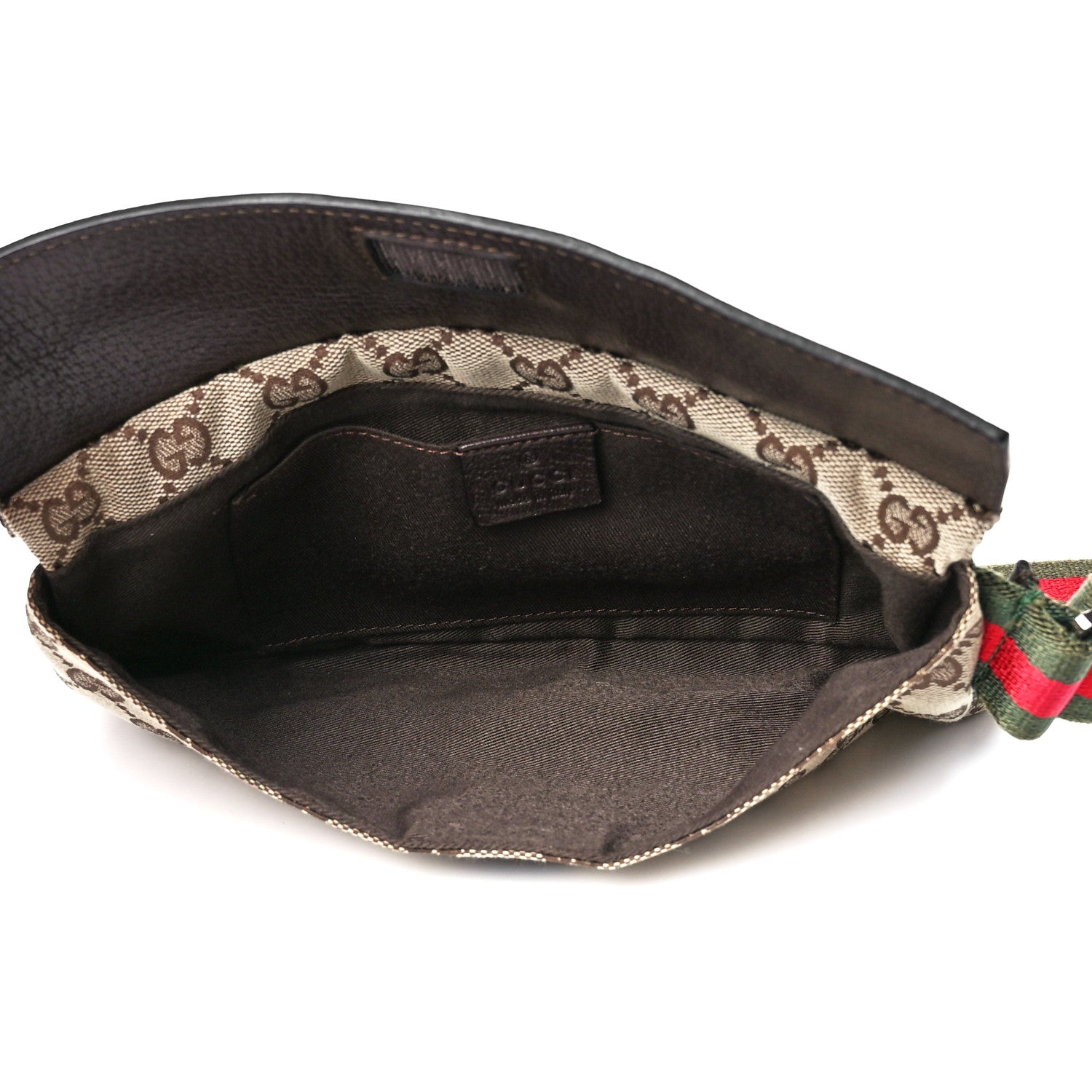 Gucci Monogram Web Belt Pouch Bag Brown 5 of 13