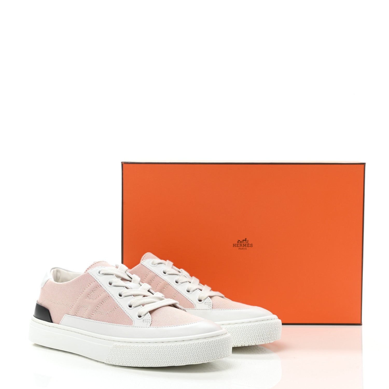 Hermes Canvas Calfskin Deep Sneakers 37 Framboise White 11 of 11