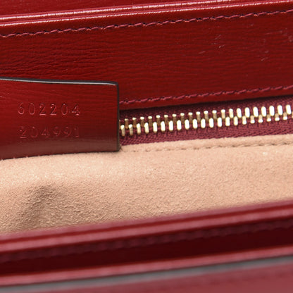 Gucci GG Supreme Monogram Azalea Calfskin Horsebit 1955 Shoulder Bag Beige Ebony New Cherry Red 7 of 10