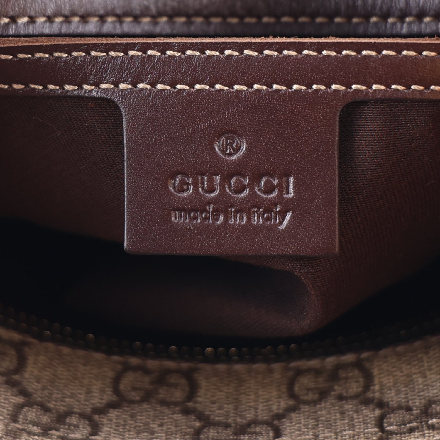 Gucci GG Supreme Monogram Small Flat Messenger Bag Dark Brown 6 of 10