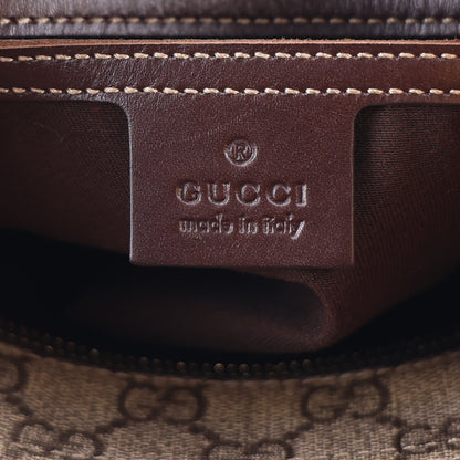 Gucci GG Supreme Monogram Small Flat Messenger Bag Dark Brown 6 of 10