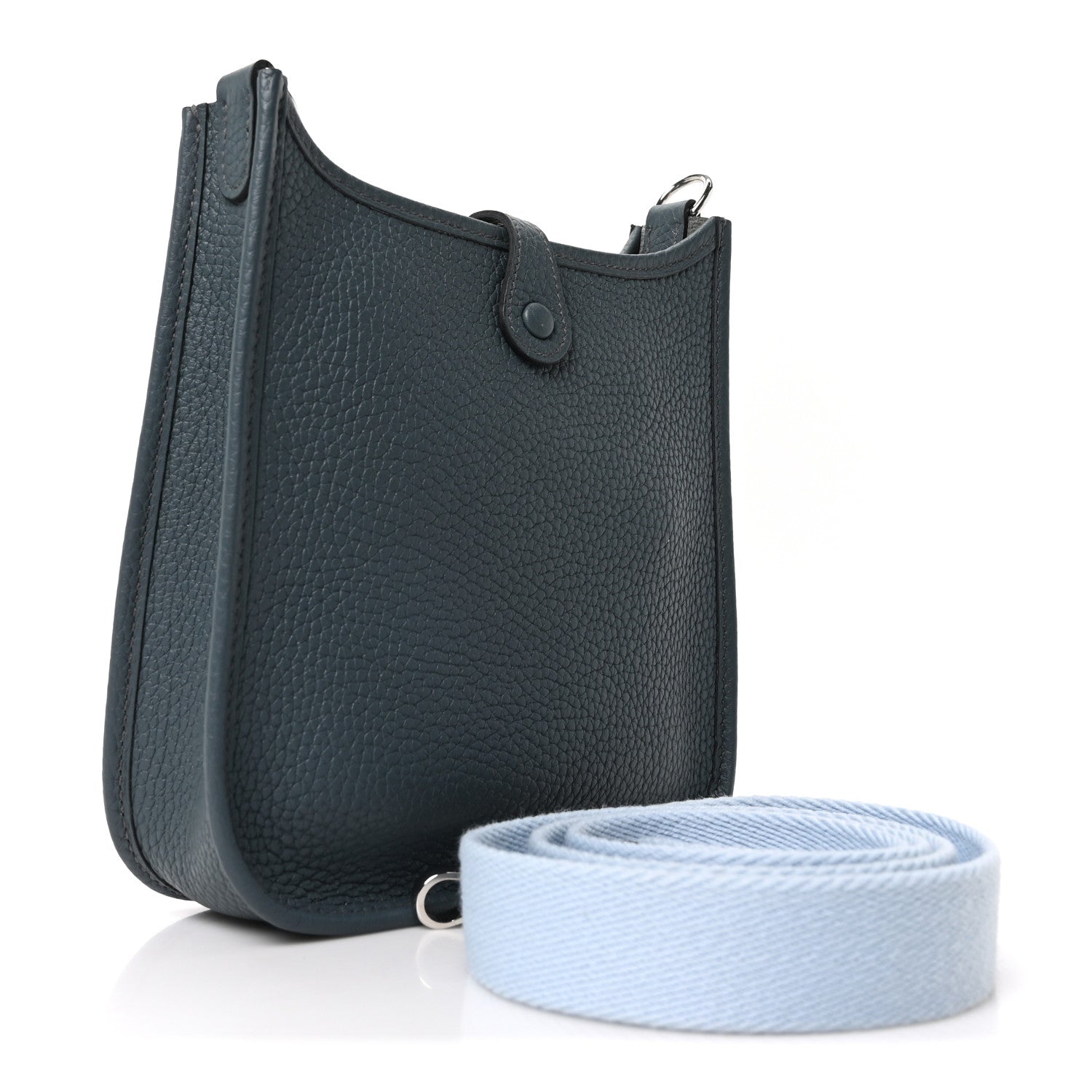 Hermes Taurillon Clemence Amazone Evelyne TPM Bleu Orage Bleu Brume 3 of 10