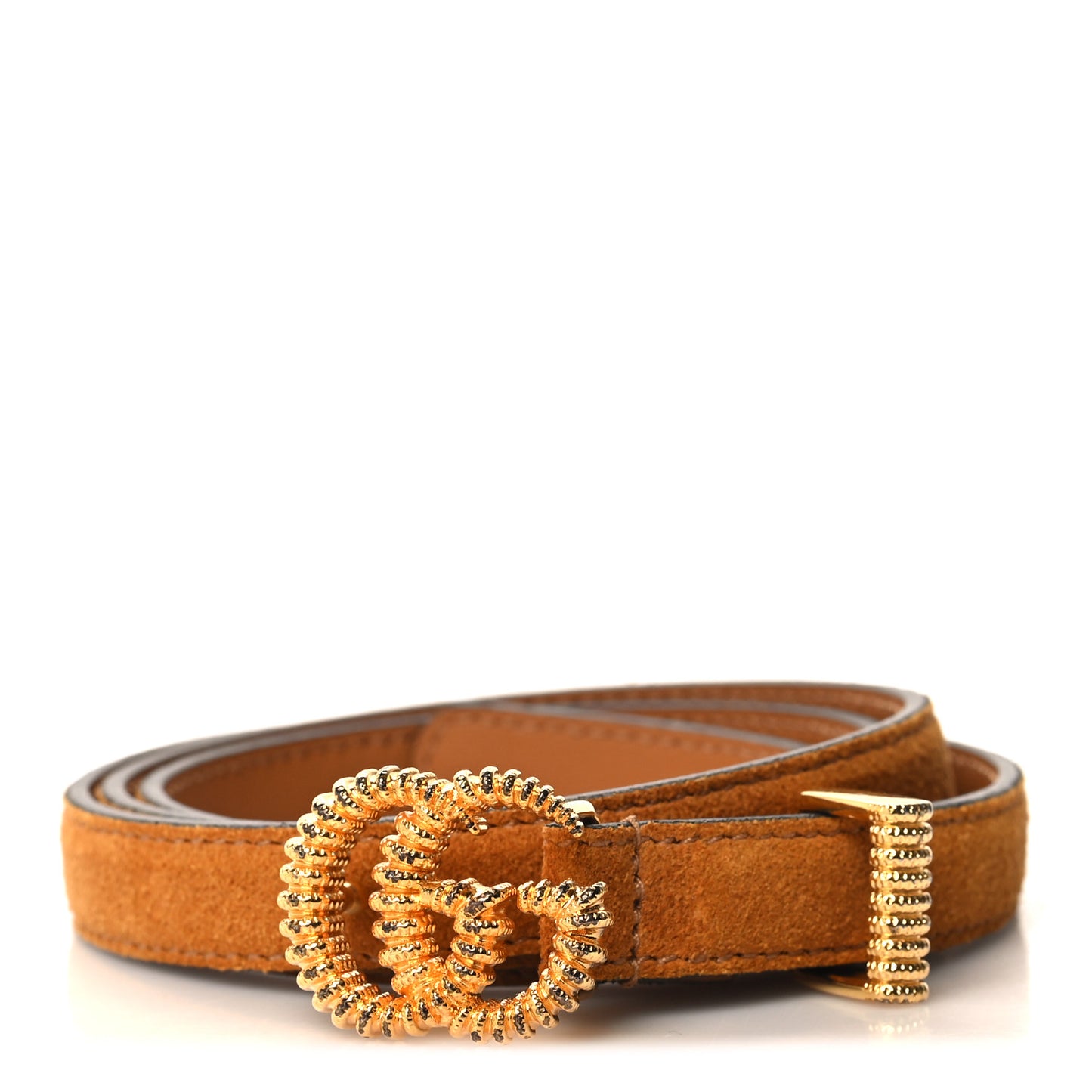Suede Torchon Double G 15mm Belt 85 34 Vintage Sun Oil