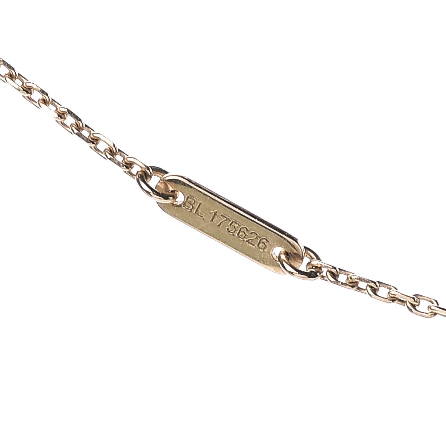 18K Yellow Gold Mother of Pearl Sweet Alhambra Butterfly Pendant Necklace