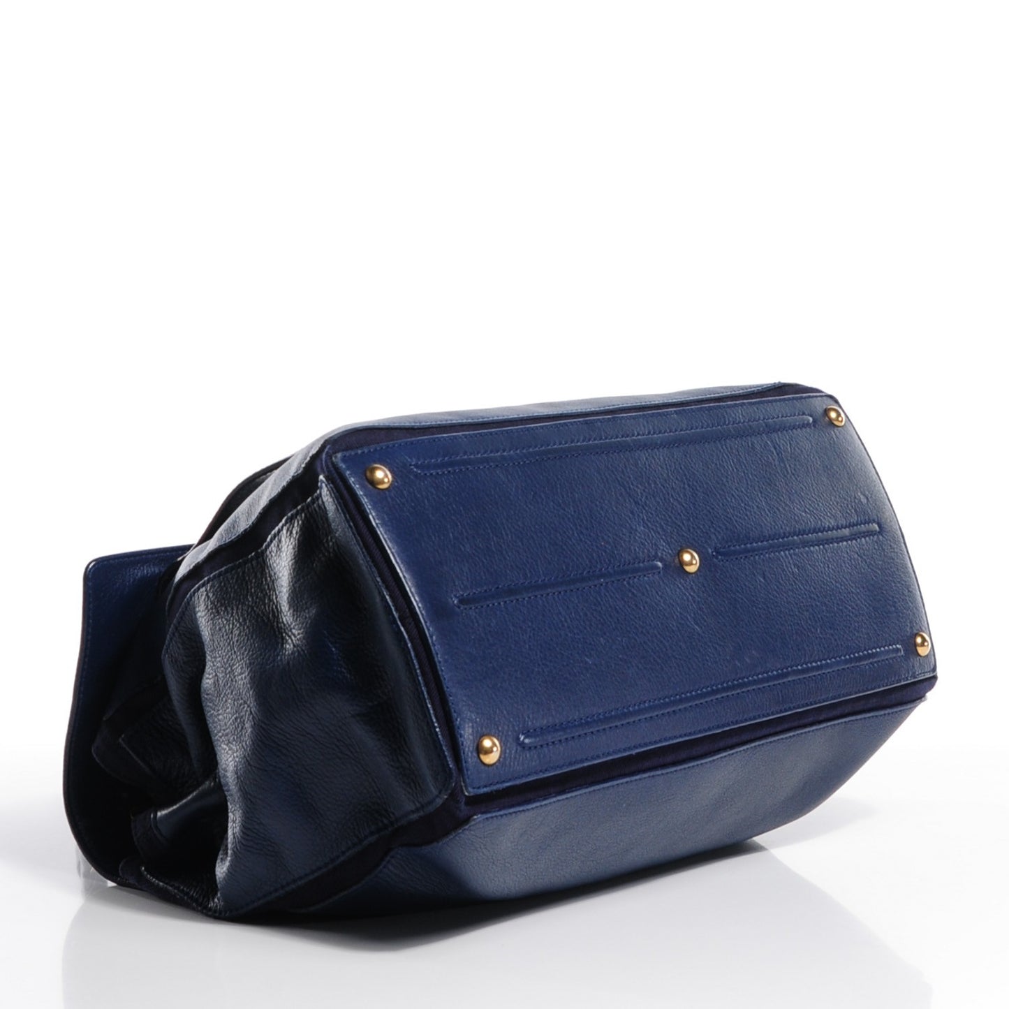 Calfskin Canvas Medium Muse Two Navy