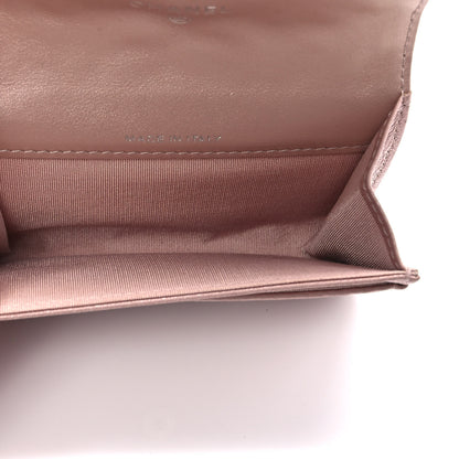 Chanel Goatskin Camellia Embossed Card Holder Wallet Light Pink 5 of 7