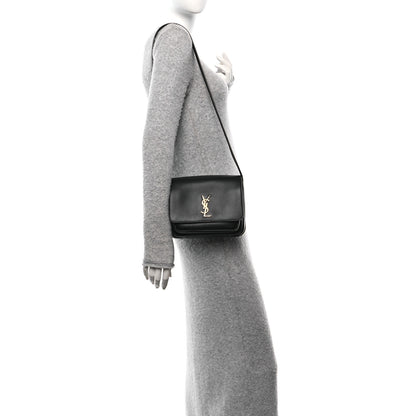 Saint Laurent Grained Calfskin Monogram Niki Satchel Black 2 of 10