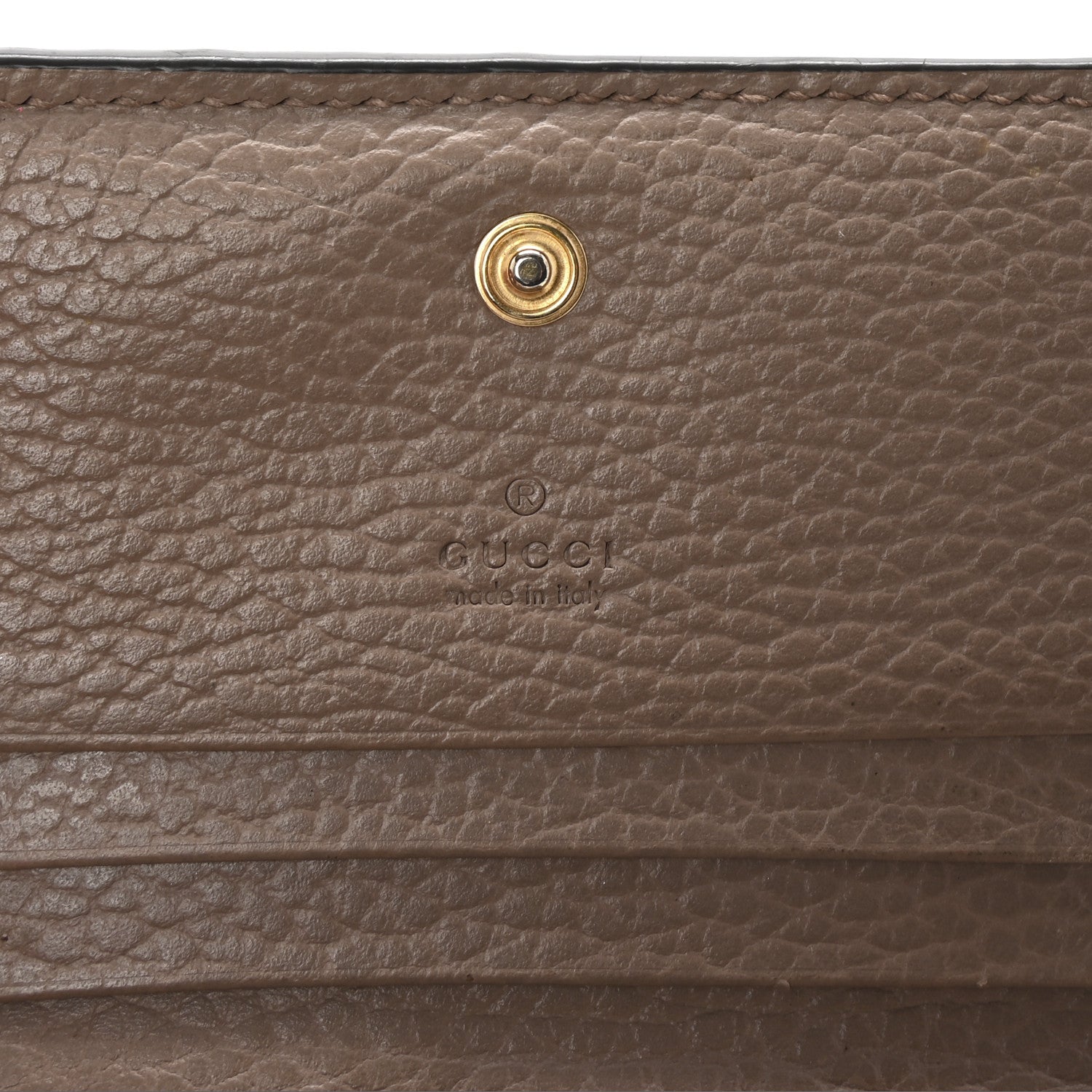 Gucci Dollar Calfskin GG Supreme Monogram GG Marmont Card Case Porcelain Rose Beige Ebony 6 of 8