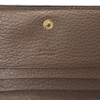 Gucci Dollar Calfskin GG Supreme Monogram GG Marmont Card Case Porcelain Rose Beige Ebony 6 of 8
