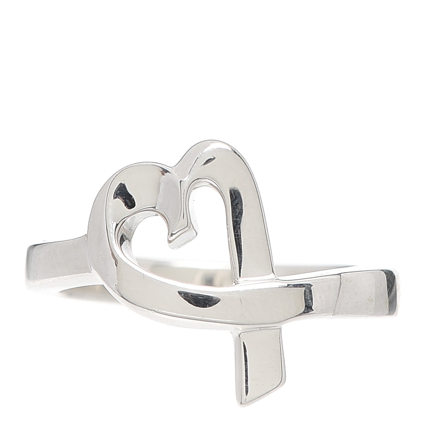 Tiffany Sterling Silver Paloma Picasso Loving Heart Ring 53 6.5 1 of 4