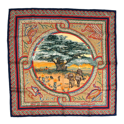 Hermes Silk Sous Le Cedre Scarf 90 1 of 5