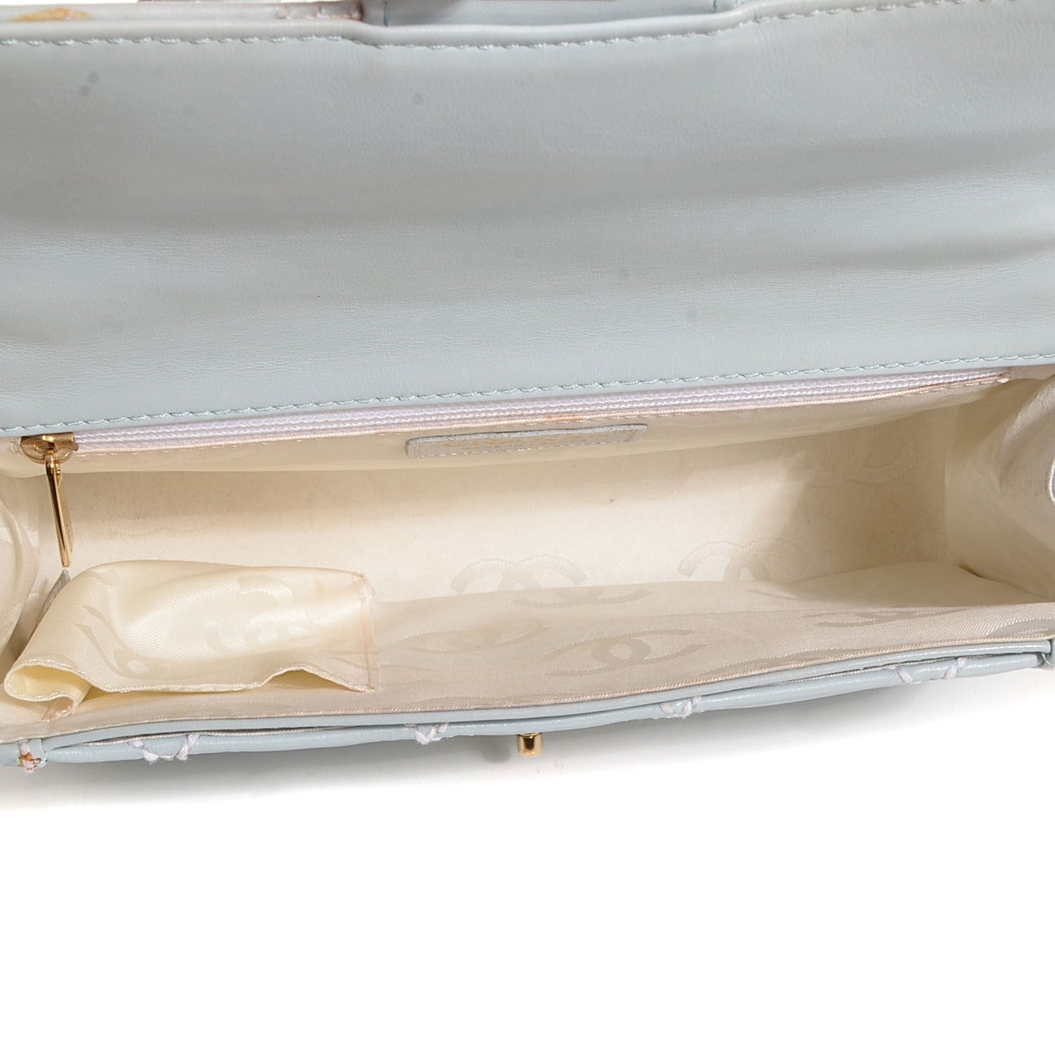 Chanel Calfskin Quilted Wild Stitch Flap Light Blue 5 of 8