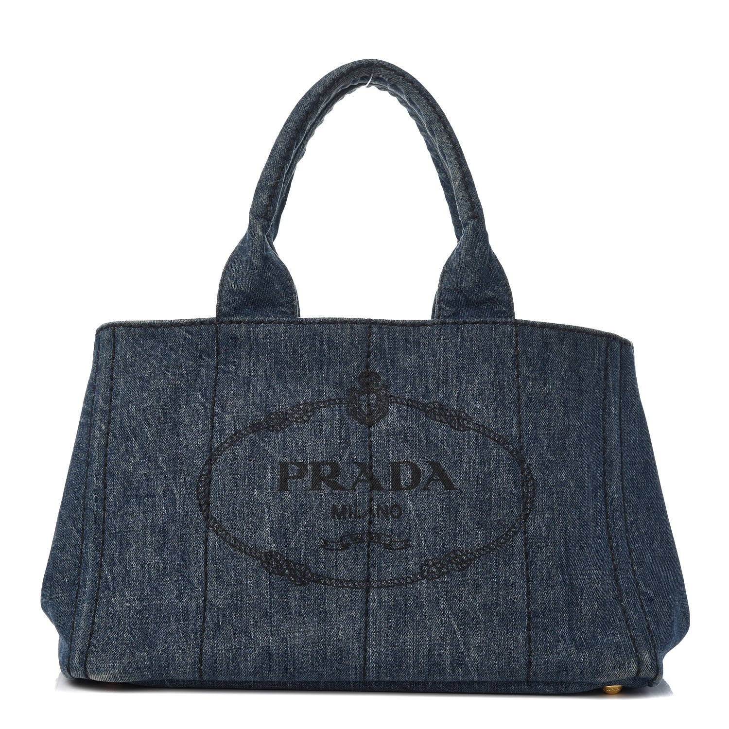 Prada Denim Logo Tote 1 of 13