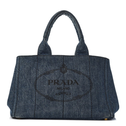 Prada Denim Logo Tote 1 of 13