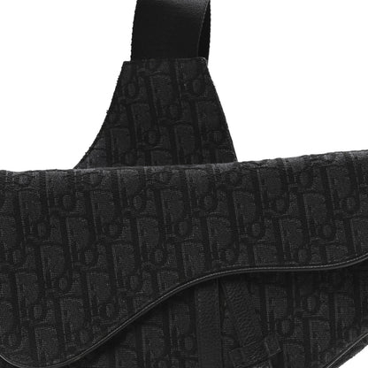 Christian Dior Oblique Mens Saddle Bag Black Blue 8 of 11