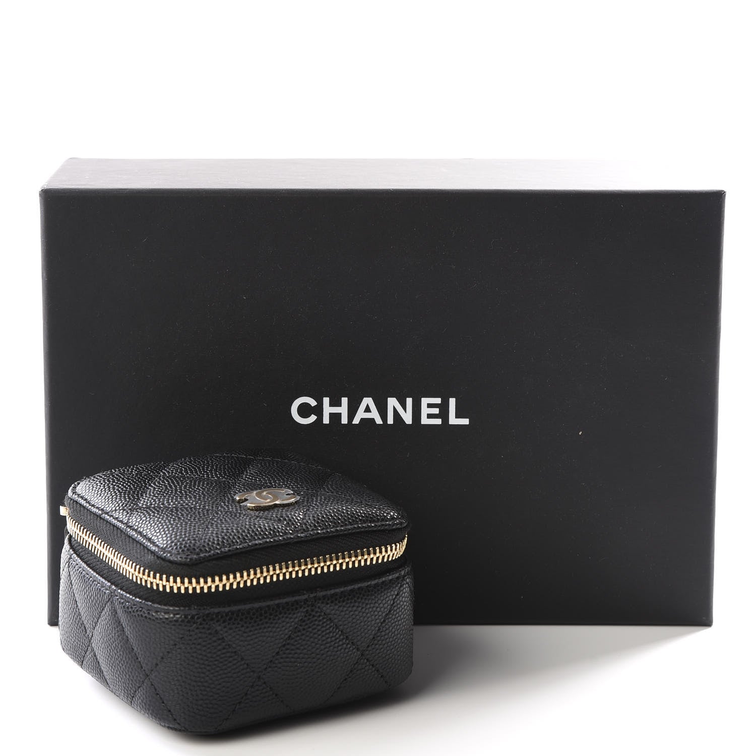Chanel Caviar Quilted Jewelry Travel Case Black 11 of 11