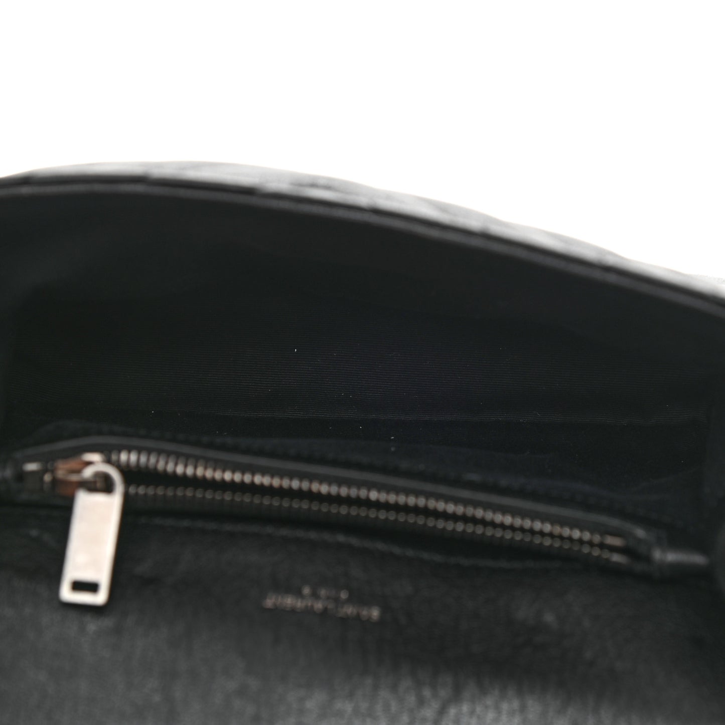 Sheepskin Matelasse Chevron Monogram Medium College Bag Black