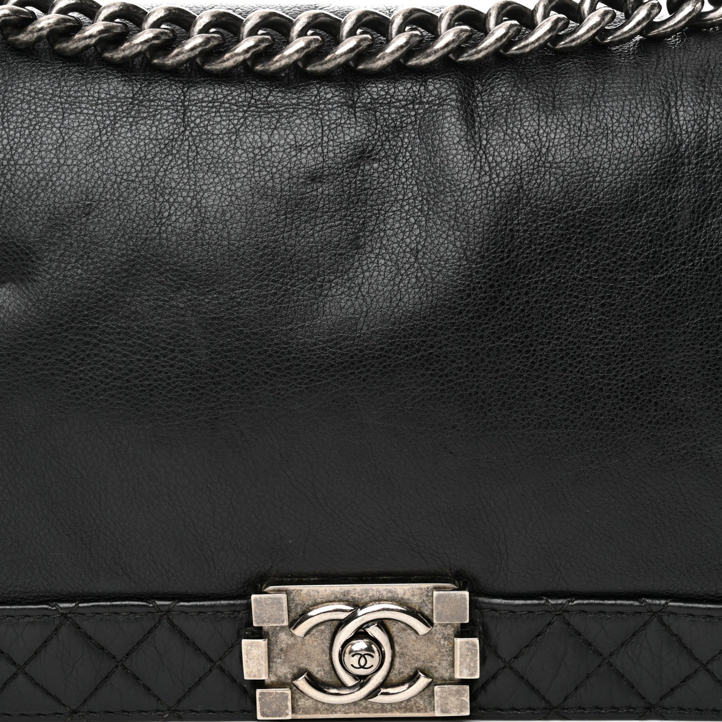 Calfskin New Medium Boy Reverso Flap Black